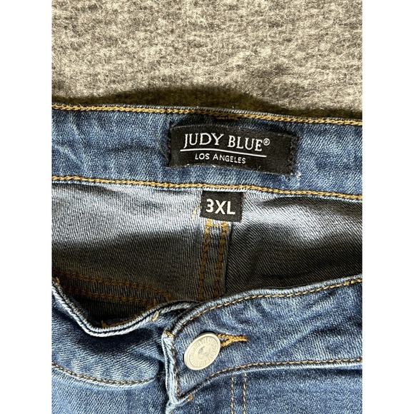 Judy Blue Jean Women 3XL Blue Straight Fit‎ Stretch Dark Wash Denim 36x26 - Picture 3 of 13